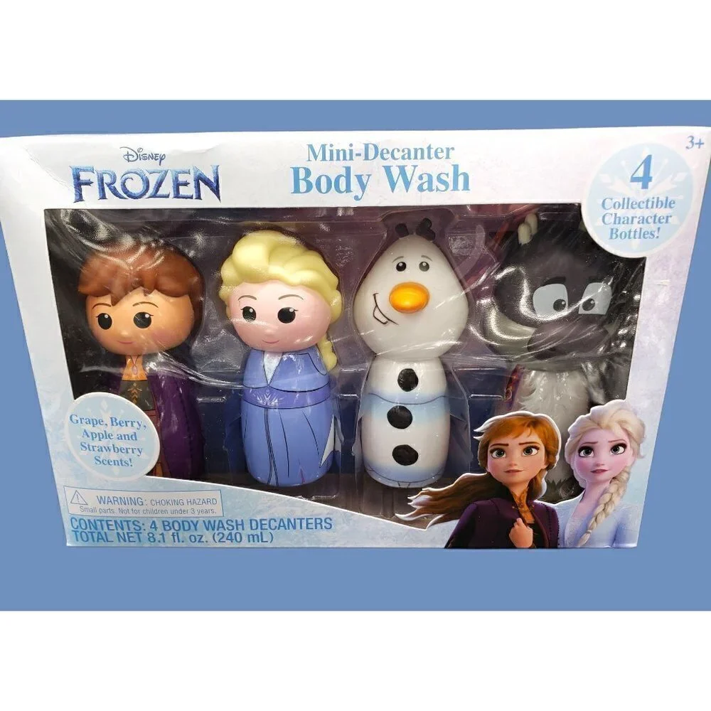 Disney‎ Frozen Mini Decanter Bath Soap Hans Elsa Olaf Sven Christmas Gift Kids